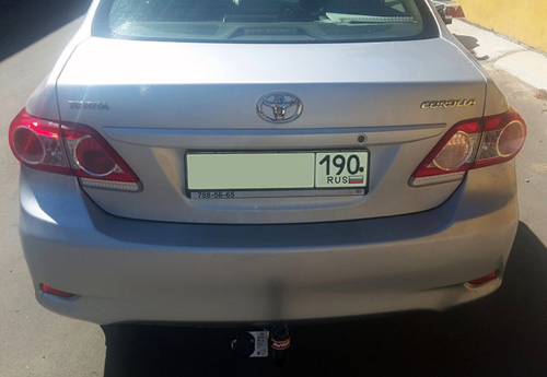 Фаркоп AvtoS для TOYOTA COROLLA (2007) с универсальной электрикой и сертификатом в комплекте, арт.(TY 18+electr)
