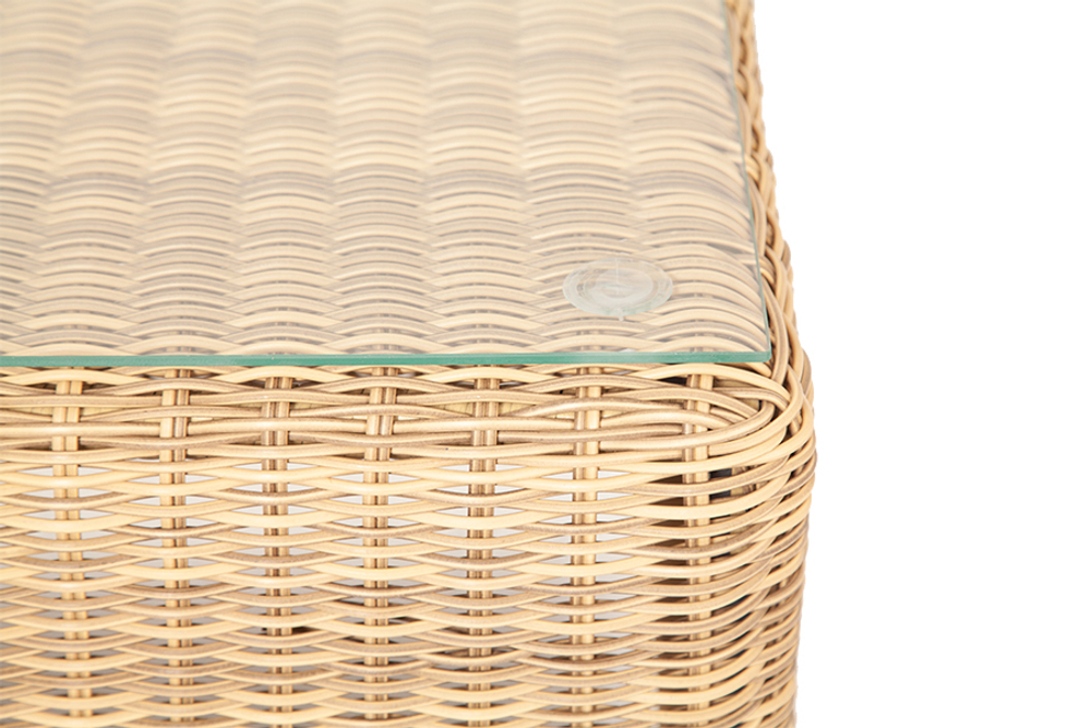 "Кон Панна" столик журнальный из искусственного ротанга, цвет соломенный