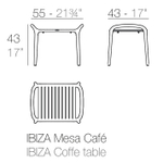 Столик пластиковый для лежака Ibiza Basic