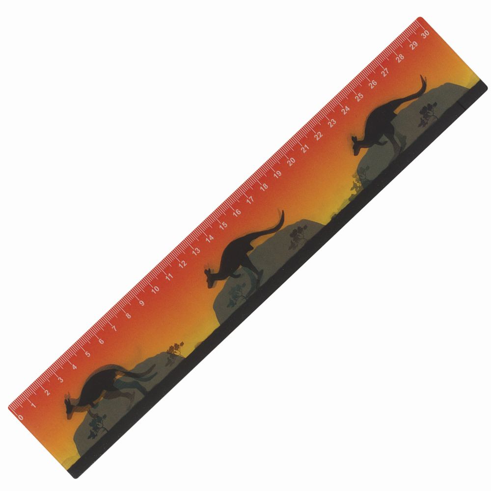 Линейка 3D, 30 см, BRAUBERG, эффект движения, "Кенгуру", европодвес, 210577