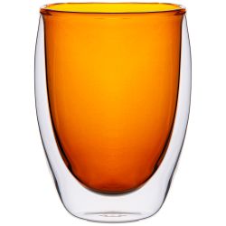 СТАКАН С ДВОЙНЫМИ СТЕНКАМИ "DOUBLE-WALL" 320 МЛ. ДИАМЕТР=8,5 СМ. ВЫСОТА=11,5 СМ (КОР=48ШТ.)