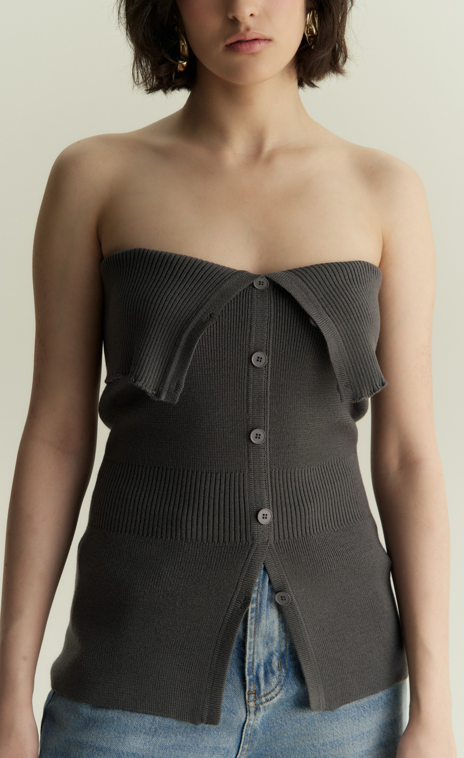 Пояс из трикотажа на пуговицах