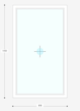 Окно 0,85х1,45 м двойное остекление глухое
