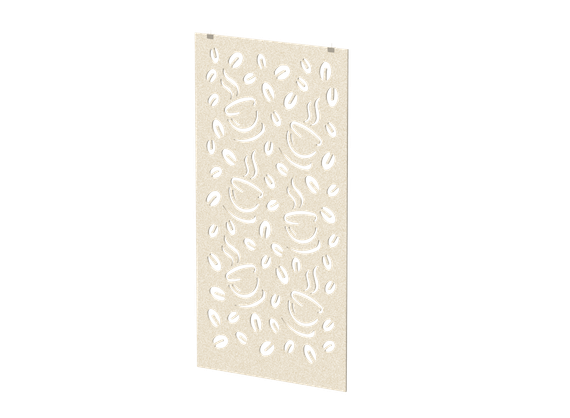 Перегородка с декором "Кофе" (фурнитура в комплекте) 120х1,2х240
