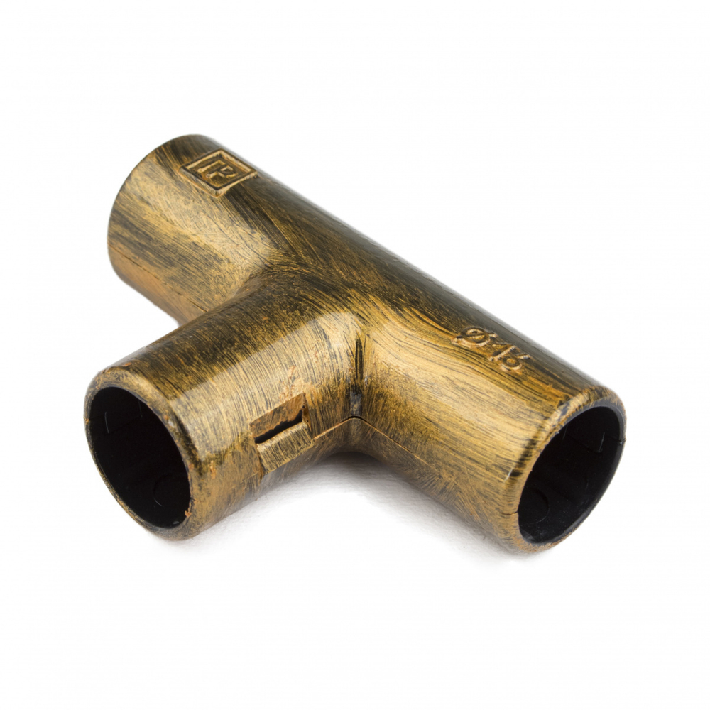 Тройник соединительный для труб, пвх, цвет бронза (5 шт/уп) BTT1-16-25-5