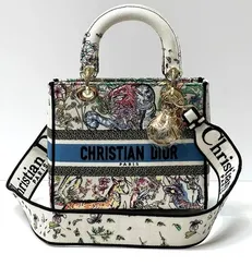 Сумка для женщин Dior Lady D-lite, модель среднего формата белый