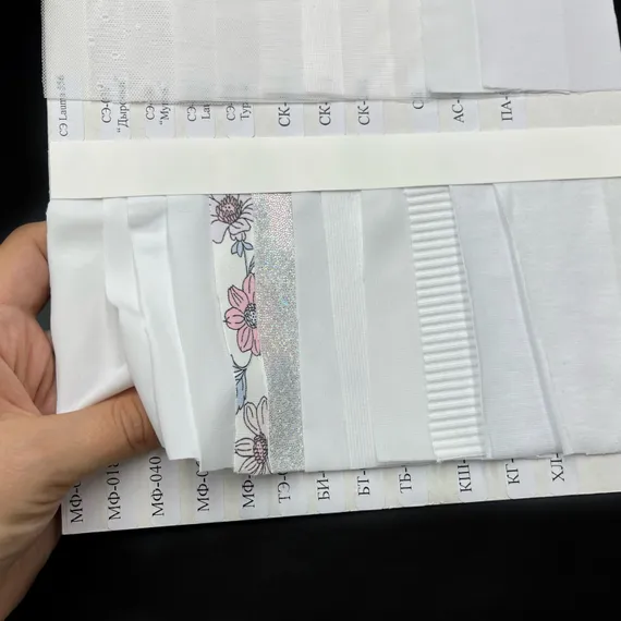 Образцы белой палитры (цв. 001), полотна