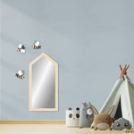 Зеркало-домик Скандик бежевое с пчёлками