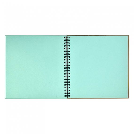 Скетчпад 195х195 мм, 48 л, блок - белый офсет, зелёный офсет, крафт-бумага 80 г/м², арт. 62826