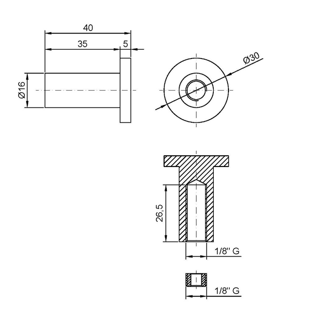 Крючок для ванны латунь SIENA 16363.B глянцевый