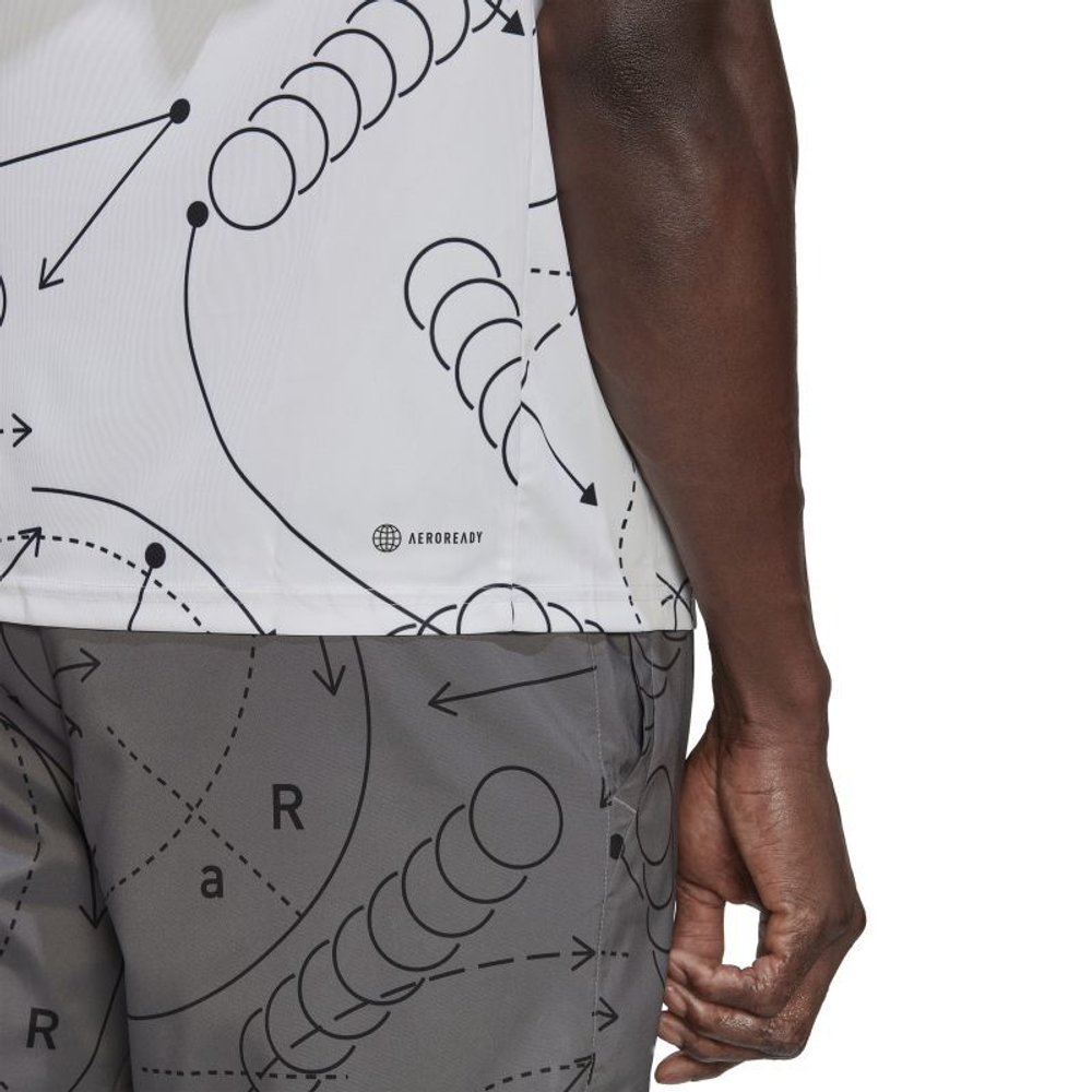 Мужское теннисное поло Adidas Club Graph Polo - white