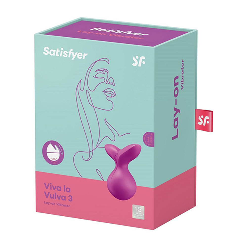 Лиловый клиторальный стимулятор 8,5см Satisfyer Viva la Vulva 3