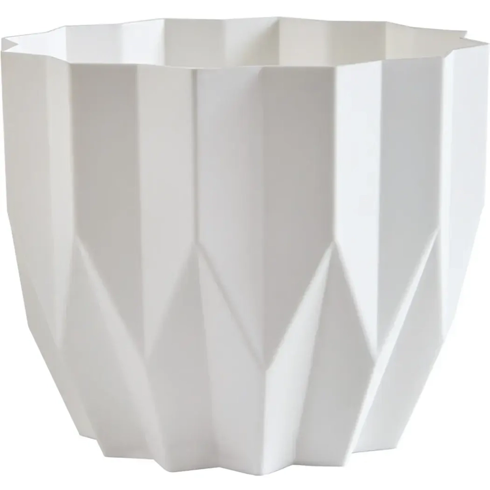 Кашпо для цветов пластиковое 3л d-20см «Геометрия» Белый