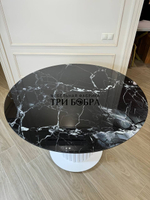 Круглый стол "Орион", черный мрамор