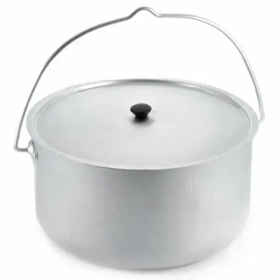 Котелок костровой цилиндрический 4,5 л, алюм.(Следопыт)