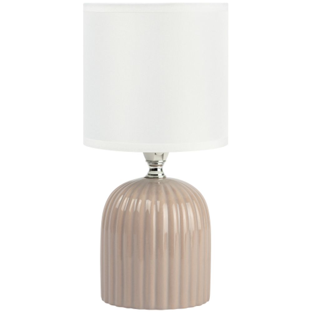 Настольная лампа Rivoli May 7548-503 1 х Е14 40 Вт керамика серая с абажуром | Настольные лампы Rivoli