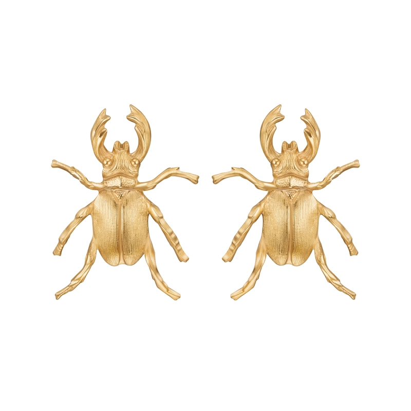 Серьги Скарабей – Золото