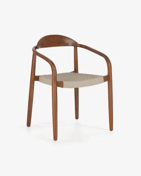 Стул Glynis орех с бежевым сиденьем