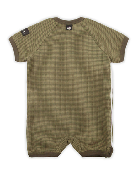 Полукомбинезон-песочник на молнии RinaAmari Полынь, вафля