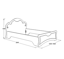 Кровать "Ольга-10" 1600 (белый/жемчужный ясень), ЛДСП/МДФ, Фант-мебель, г. Волжск