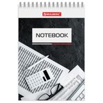 Блокнот МАЛЫЙ ФОРМАТ (97х145 мм) А6, 40 л., гребень, картон, клетка, BRAUBERG, "Идеальный офис", 129823