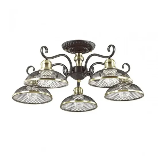 Люстра потолочная 3472/5C кофе/золото/металл LUMION SALE