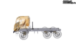 Steel long frame for truck with 6x6 wheel formula in 1:10 scale