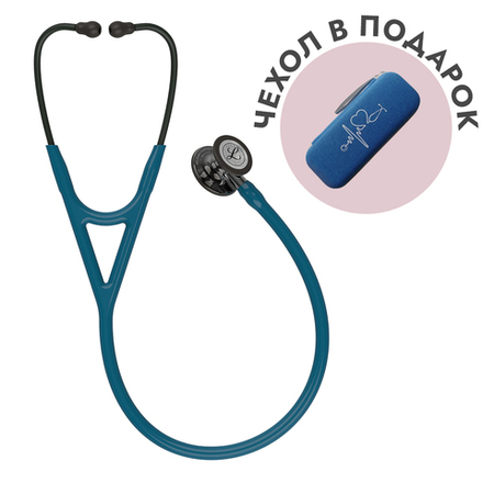 Стетоскоп Littmann Cardiology IV, морская волна, дымчатая акустическая головка, зеркальный ствол (6234)