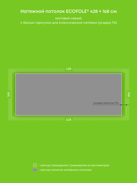 Натяжные потолки 7.2 м2, 8 м2