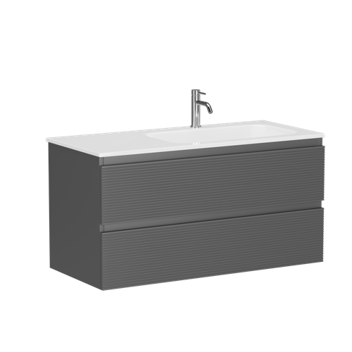 Тумба с раковиной Sancos Folk 100 см FL100RGS grey soft