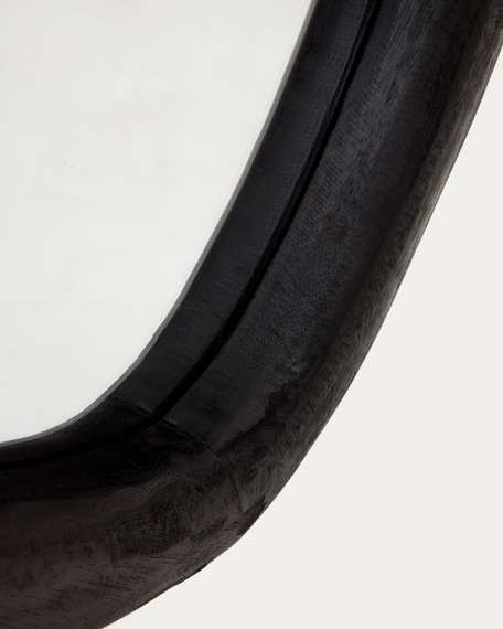 Зеркало Magrit 110x60 см, массив мунгура черного цвета