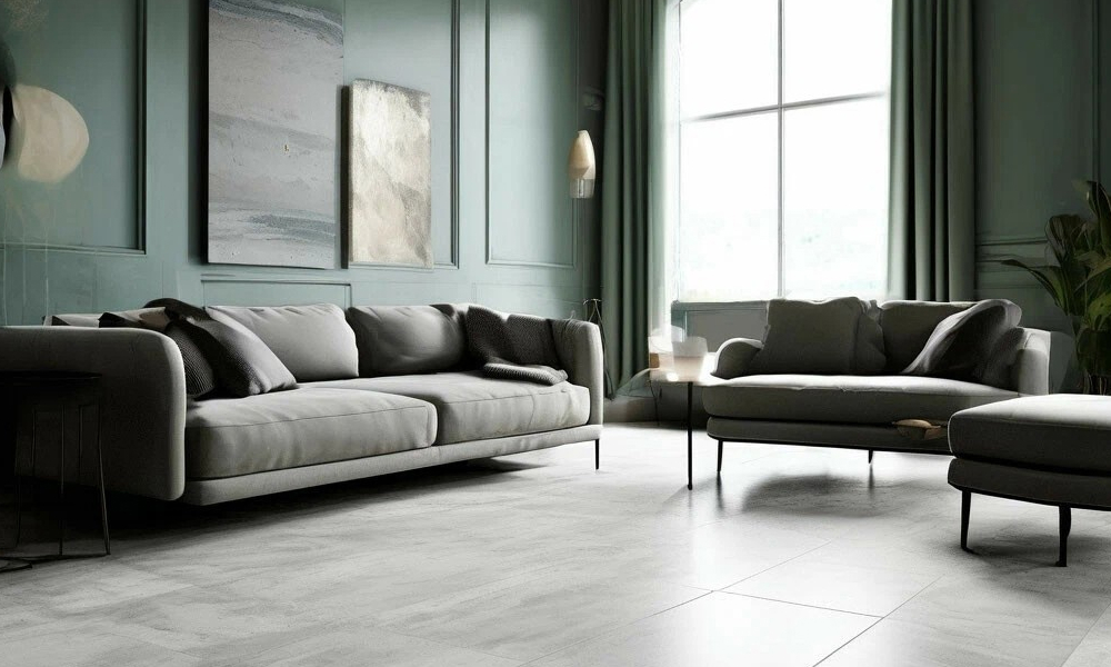 Керамогранит Грани Таганая GRS07-15MD Гриспи / grispi серо зеленый цемент, 1200х600 мм, карвинг