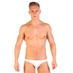 Хлопковые трусы-слипы с заниженной посадкой (Размер: M) (Цвет: бирюзовый)