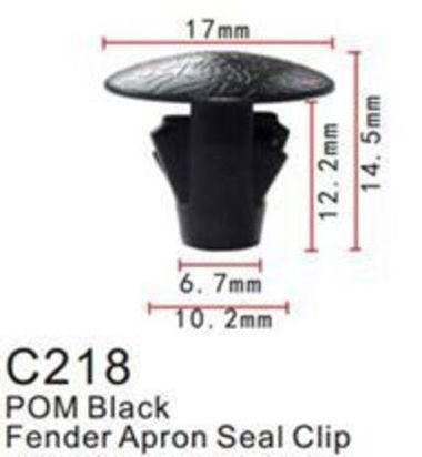 Клипса для крепления внутренней обшивки а/м Тойота пластиковая (100шт/уп.) Forsage клипса C0218(Toyota)