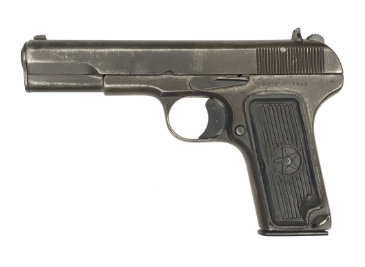 Охолощенный ТТ СХП пистолет Токарева СССР 1947 г, оригинальное воронение, местами потертый
