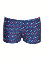 Синие плавки-боксеры с цветными звездочками (Размер: XL) (Цвет: разноцветный)