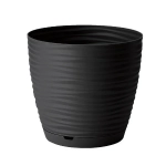 Горшок для цветов пластиковый 9,1л d-26,7см «Saffron» с поддоном черный