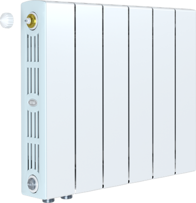 Радиатор биметаллический Rifar SUPReMO Ventil 350 6 секций нижнее левое подключение