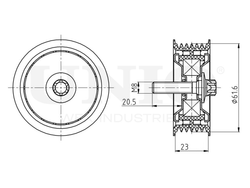 Ролик направляющий приводного ремня UNIO TNS-10244