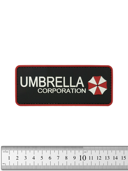 Шеврон Umbrella Corporation лента PVC 12 см. Красный