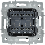 BRITE Выключатель 2-клавишный перекрестный 10А ВС10-2-3-БрЖ жемчуг IEK