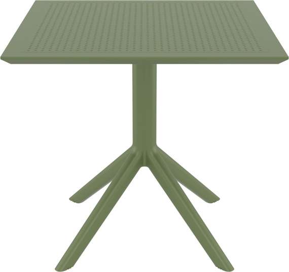 Стол пластиковый Sky 80х80 см, оливковый