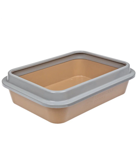 Сибирская Кошка Туалет Глубокий с Бортиком Капучино, 37х27,5х10см.