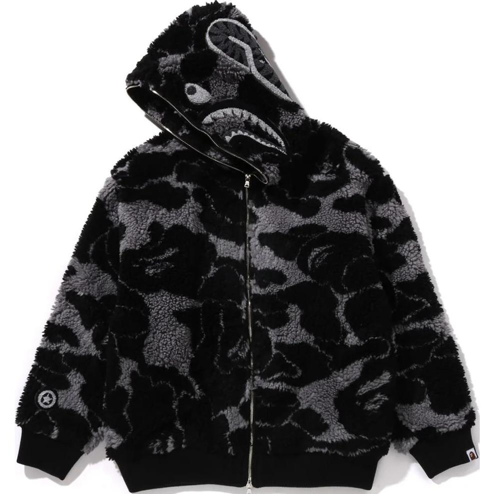 A Bathing Ape Abc Camo Boa Shark Relaxed Fit Худи черный
