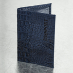 Обложка для паспорта натуральная кожа кайман "PASSPORT" темно-синий BRAUBERG (3 штуки в упаковке)