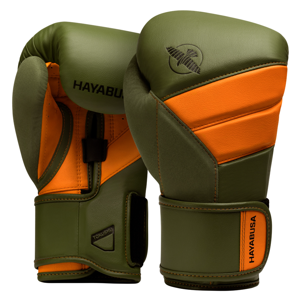Боксёрские перчатки Hayabusa T3 GREEN/ORANGE