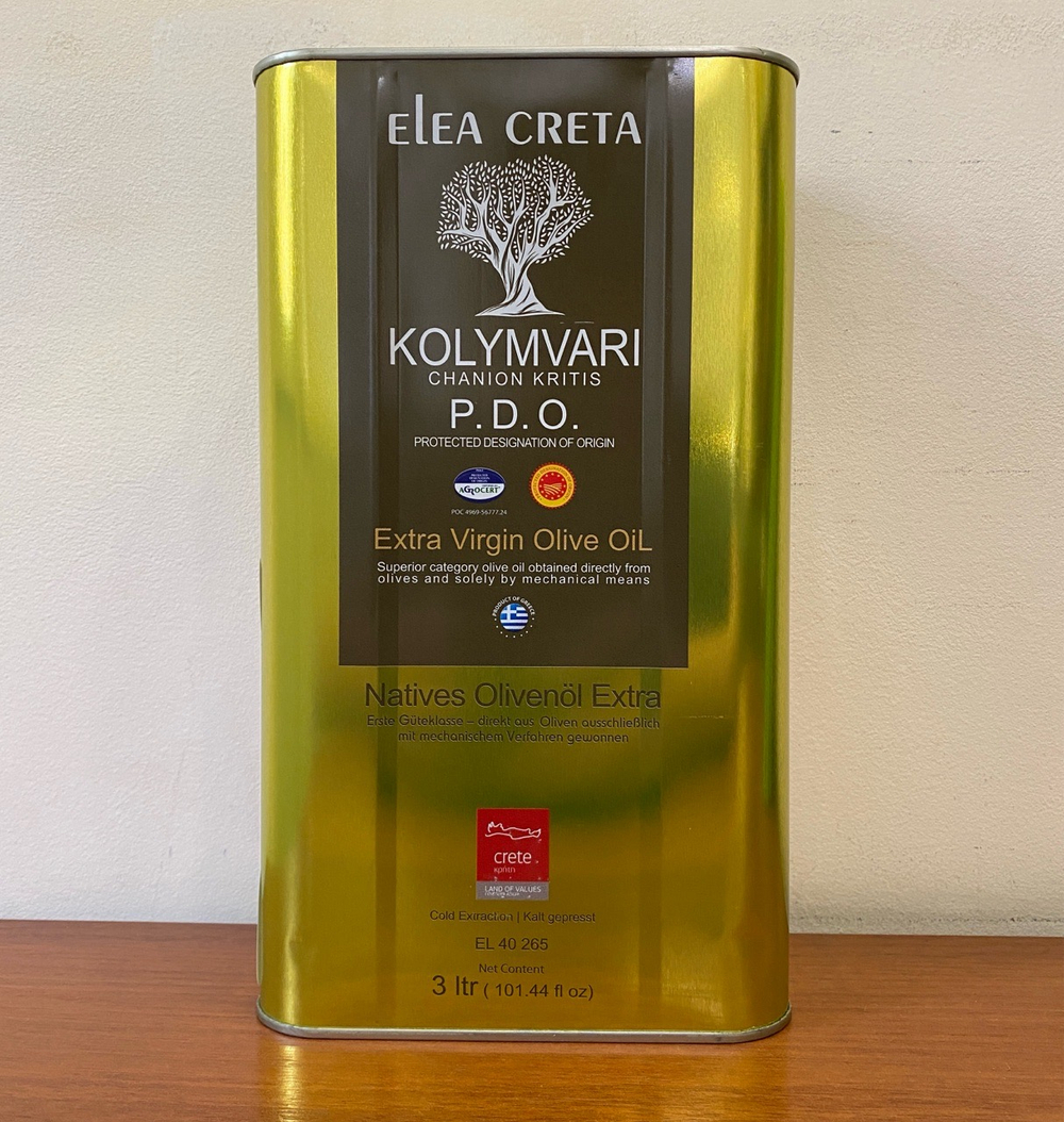 Оливковое масло ELEA CRETA D.O.P. Kolymvari (Крит) в ж/б 3л , Греция