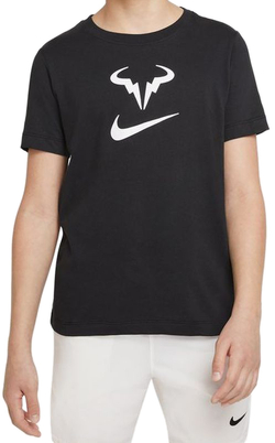 Футболка для мальчика теннисная Nike Court Dri-Fit Tee Rafa - black