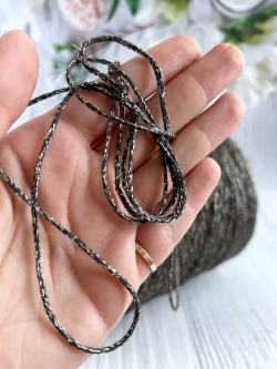 Пряжа хлопковая с люрексом