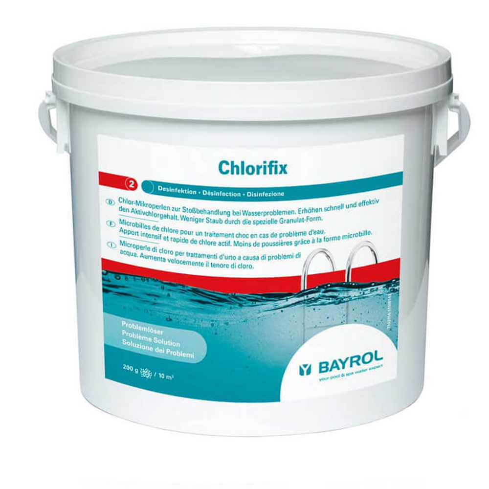 Хлорификс (ChloriFix), 5 кг ведро, гранулы, быстрорастворимый хлор для ударной дезинфекции воды, Bayrol (4533114)